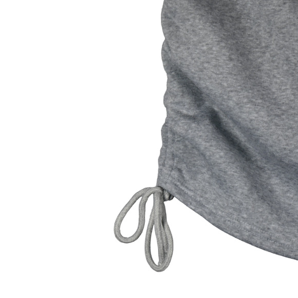 Shein Sweater Dress Women Small Gray Ruched Tie Sides Sweatshirt Athleisure - Picture 4 of 8